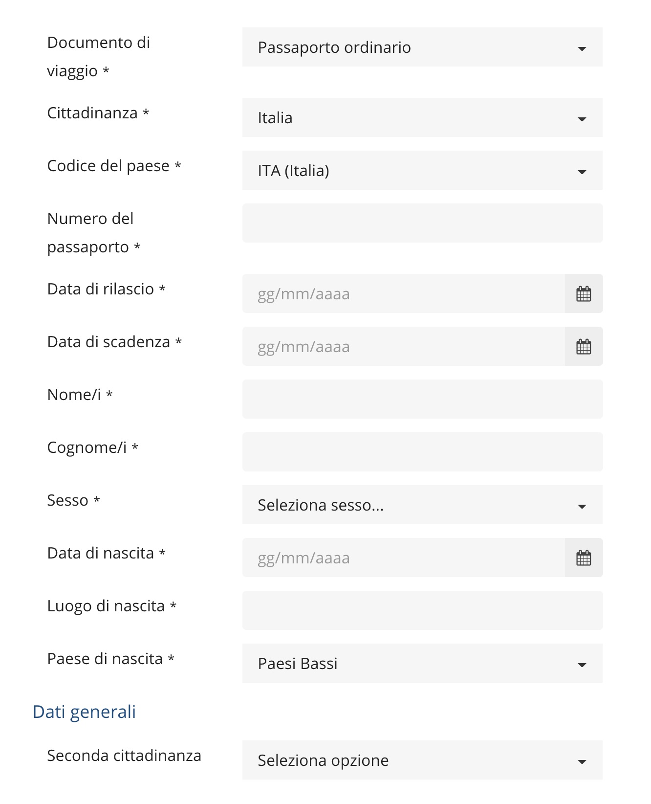 Passaggio 2 modulo