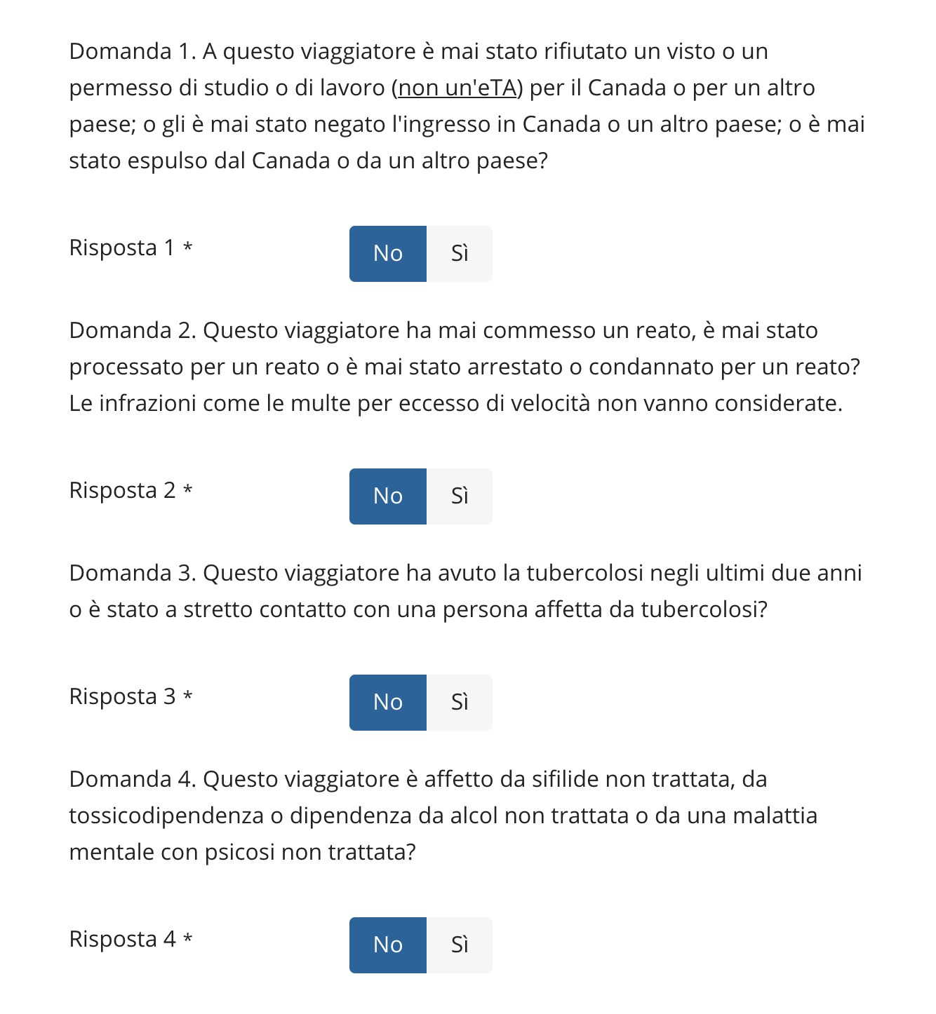 Passaggio 5 modulo